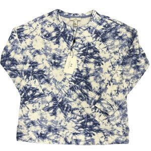 Halston Studio Blue Tie Dye Rivier Sweatshirt M